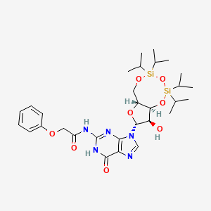 Chemical structure of 3,5-TIPS-N-PAc-Guanosine