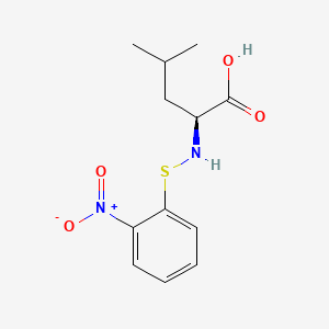 Chemical structure of N-2-Nitrophenylsulfenyl-L-leucine