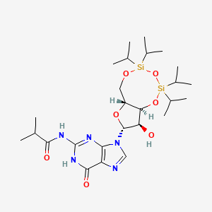 Chemical structure of N2-Isobutyryl-3',5'-O-(1,1,3,3-tetraisopropyl-1,3-disiloxanediyl)guanosine
