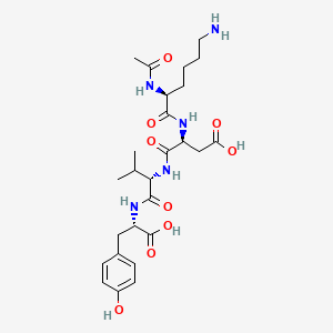 Chemical structure of N2-Acetyl-L-lysyl-L-alpha-aspartyl-L-valyl-L-tyrosine