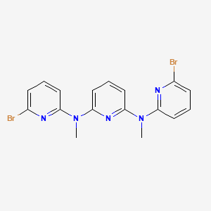 Chemical structure of N2,N6-bis(6-bromopyridin-2-yl)-N2,N6-dimethylpyridine-2,6-diamine
