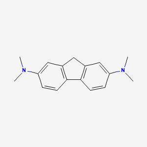 Chemical structure of 9H-Fluorene-2,7-diamine,N,N,N',N'-tetramethyl-