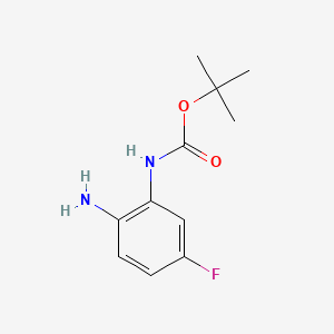 Chemical structure of N2-(tert-Butoxycarbonyl)-4-fluoro-1,2-phenylenediamine