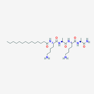 Chemical structure of N2-(1-Oxotetradecyl)-L-lysyl-L-alanyl-L-lysyl-L-alaninamide