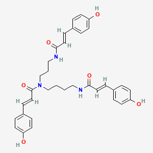 Chemical structure of Tricoumaroyl spermidine