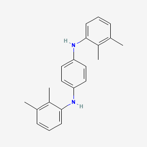 Chemical structure of 1,4-Benzenediamine, N,N'-bis(dimethylphenyl)-