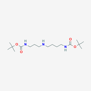 Chemical structure of N1,N3-DiBoc-spermidine