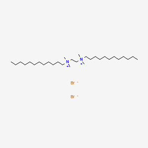 Chemical structure of N,N'-bis(dodecyldimethyl)-1,2-ethanediammonium