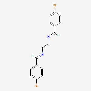 Chemical structure of N1,N2-Bis(4-bromobenzylidene)ethane-1,2-diamine