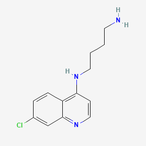 Chemical structure of 4-(4-Aminobutyl)amino-7-chloroquinoline