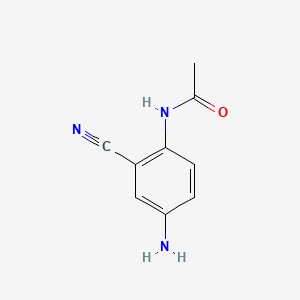 Chemical structure of N-(4-amino-2-cyanophenyl)acetamide