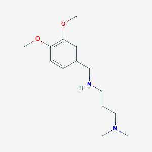 Chemical structure of N'-(3,4-dimethoxybenzyl)-N,N-dimethylpropane-1,3-diamine