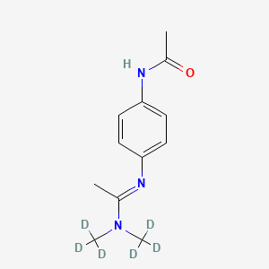 Chemical structure of N’-(4-Acetylaminophenyl)-N,N-dimethylacetamidine-d6