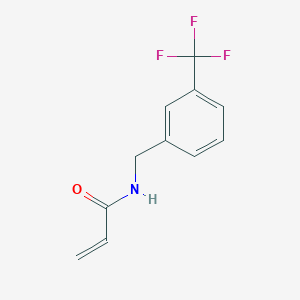 Chemical structure of N-{[3-(trifluoromethyl)phenyl]methyl}prop-2-enamide