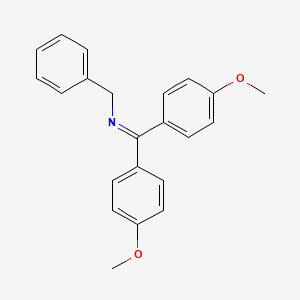 Chemical structure of Benzylimidobis(p-methoxyphenyl)methane