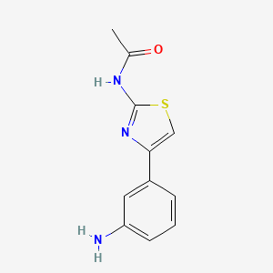 Chemical structure of N-[4-(3-Aminophenyl)-2-thiazolyl]acetamide