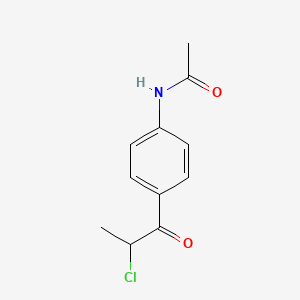 Chemical structure of N-[4-(2-Chloropropanoyl)phenyl]acetamide