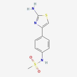 Chemical structure of N-[4-(2-Amino-4-thiazolyl)phenyl]methanesulfonamide