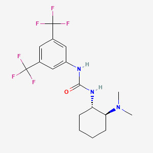 Chemical structure of N-[3,5-Bis(trifluoromethyl)phenyl]-N'-[(1S,2S)-2-(dimethylamino)cyclohexyl]urea
