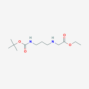 Chemical structure of N-[3-(tert-Butoxycarbonylamino)propyl]glycine Ethyl Ester