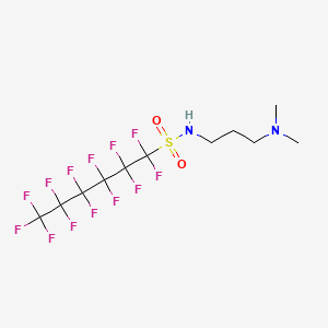 Chemical structure of N-[3-(dimethylamino)propyl]tridecafluorohexanesulphonamide