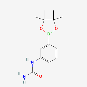 Chemical structure of 3-Ureidophenylboronic acid pincol ester