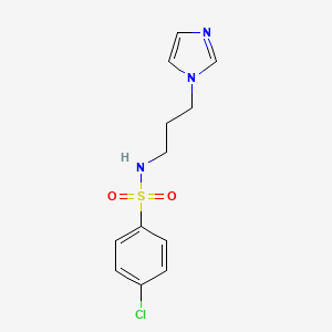 Chemical structure of N-[3-(1-Imidazolyl)propyl]-4-chlorobenzenesulfonamide