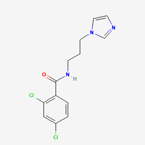 Chemical structure of N-[3-(1-Imidazolyl)propyl]-2,4-dichlorobenzamide