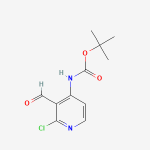 Chemical structure of tert-Butyl (2-chloro-3-formylpyridin-4-yl)carbamate