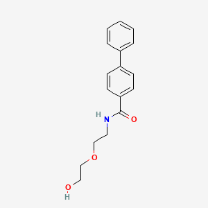 Chemical structure of N-[2-(2-Hydroxyethoxy)ethyl]biphenyl-4-carboxamide