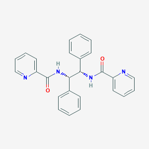 Chemical structure of N,N'-((1S,2S)-1,2-Diphenylethane-1,2-diyl)dipicolinamide