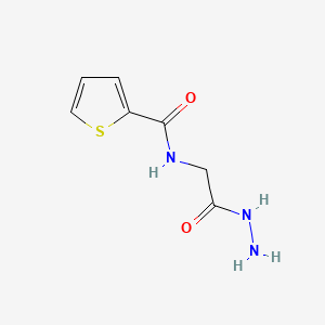 Chemical structure of N-[(Hydrazinecarbonyl)methyl]thiophene-2-carboxamide