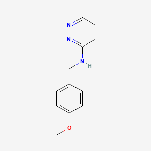 Chemical structure of N-(4-methoxybenzyl)pyridazin-3-amine