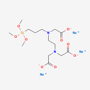 Chemical structure of N-[(3-trimethoxysilyl)propyl]ethylenediamine Triacetic acid Trisodium salt