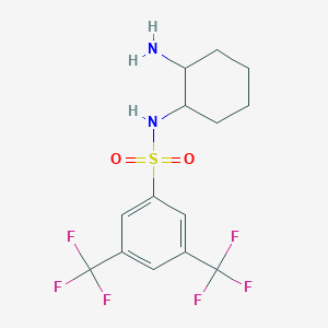 Chemical structure of N-[(1S,2S)-2-aMinocyclohexyl]-3,5-bis(trifluoroMethyl)- BenzenesulfonaMide