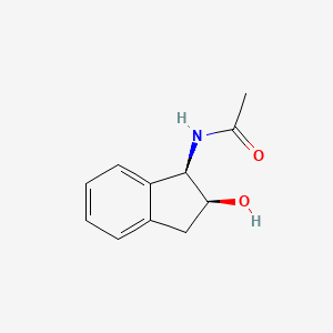 Chemical structure of N-[(1R,2S)-2,3-Dihydro-2-hydroxy-1H-inden-1-yl]acetamide