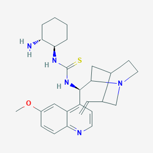 Chemical structure of N-[(1R,2R)-2-Aminocyclohexyl]-N'-[(9R)-6'-methoxycinchonan-9-yl]thiourea