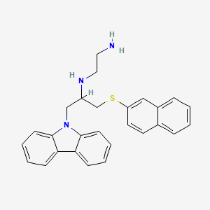 Chemical structure of N-[(1R,2R)-2-Amino-1,2-diphenylethyl]-N'-[(S)-1-(1-naphthalenyl)ethyl]thiourea