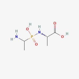 Chemical structure of N-[(1-Aminoethyl)(hydroxy)phosphoryl]alanine