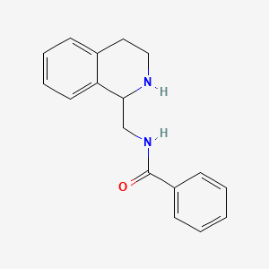 Chemical structure of N-(1,2,3,4-tetrahydroisoquinolin-1-ylmethyl)benzamide