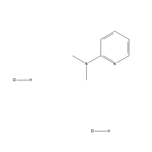 Chemical structure of N,N-dimethylpyridin-2-amine dihydrochloride