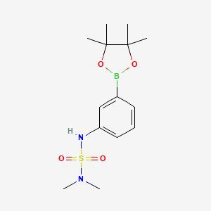 Chemical structure of N,N-Dimethyl-N'-[3-(4,4,5,5-tetramethyl-1,3,2-dioxaborolan-2-yl)phenyl]sulfamide