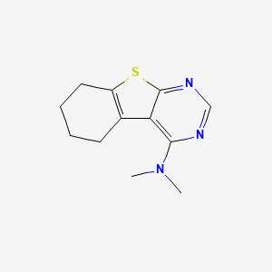 Chemical structure of N,N-Dimethyl-5,6,7,8-tetrahydrobenzo[4,5]thieno[2,3-d]pyrimidin-4-amine