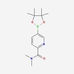 Chemical structure of N,N-Dimethyl-5-(4,4,5,5-tetramethyl-1,3,2-dioxaborolan-2-yl)picolinamide