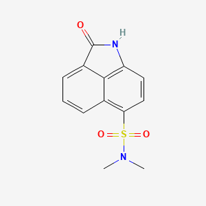 Chemical structure of N,N-Dimethyl-2-oxo-1,2-dihydrobenzo[cd]indole-6-sulfonamide