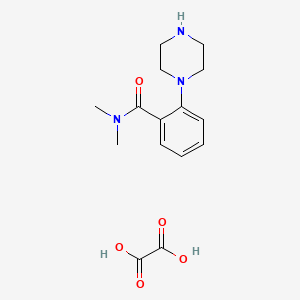 Chemical structure of N,N-Dimethyl-2-(piperazin-1-yl)benzamide oxalate