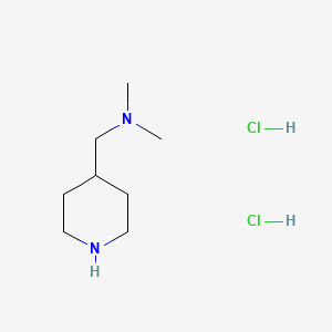 Chemical structure of N,N-Dimethyl-1-(piperidin-4-yl)methanamine dihydrochloride