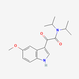 Chemical structure of N,N-Diisopropyl-2-(5-methoxy-1H-indol-3-yl)-2-oxoacetamide