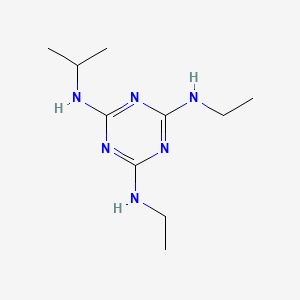 Chemical structure of N,N'-diethyl-N''-isopropyl-1,3,5-triazine-2,4,6-triamine