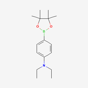 Chemical structure of N,N-Diethyl-4-(4,4,5,5-tetramethyl-1,3,2-dioxaborolan-2-yl)aniline